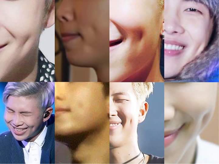BTS___ARMYS's tweet photo. a compilation of namjoon's adorable dimples to brighten up ur day...#HappyNamjoonDay https://t.co/HnkUu2xmU6