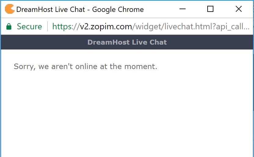 hellotimtom's tweet image. hey @DreamHost when are you are online for live chat support...? (and pls let me know timezone)