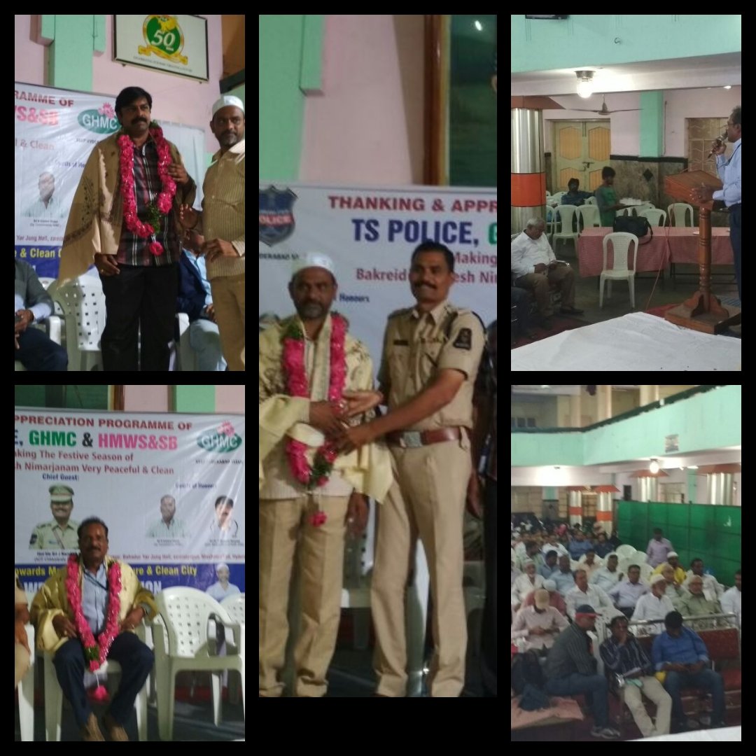 DC_Musheerabad's tweet photo. Sir, appreciating programme for ganesh and bakrid festival  held by hidayath welfare foundations at Bholakpur with all line departments https://t.co/b2JCgf0rQm