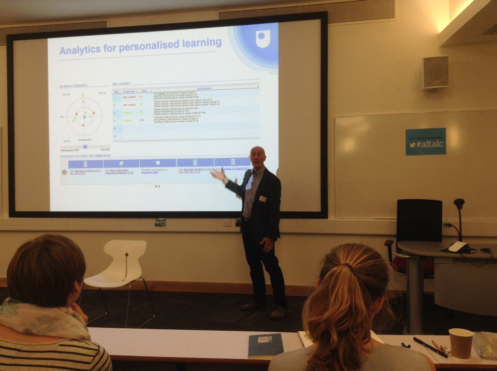 CityUniLEaD's tweet image. .@OpenUniversity uses #predictiveanlytics to accurately predict likely student outcomes. Instructor and learner dashboards. #altalc