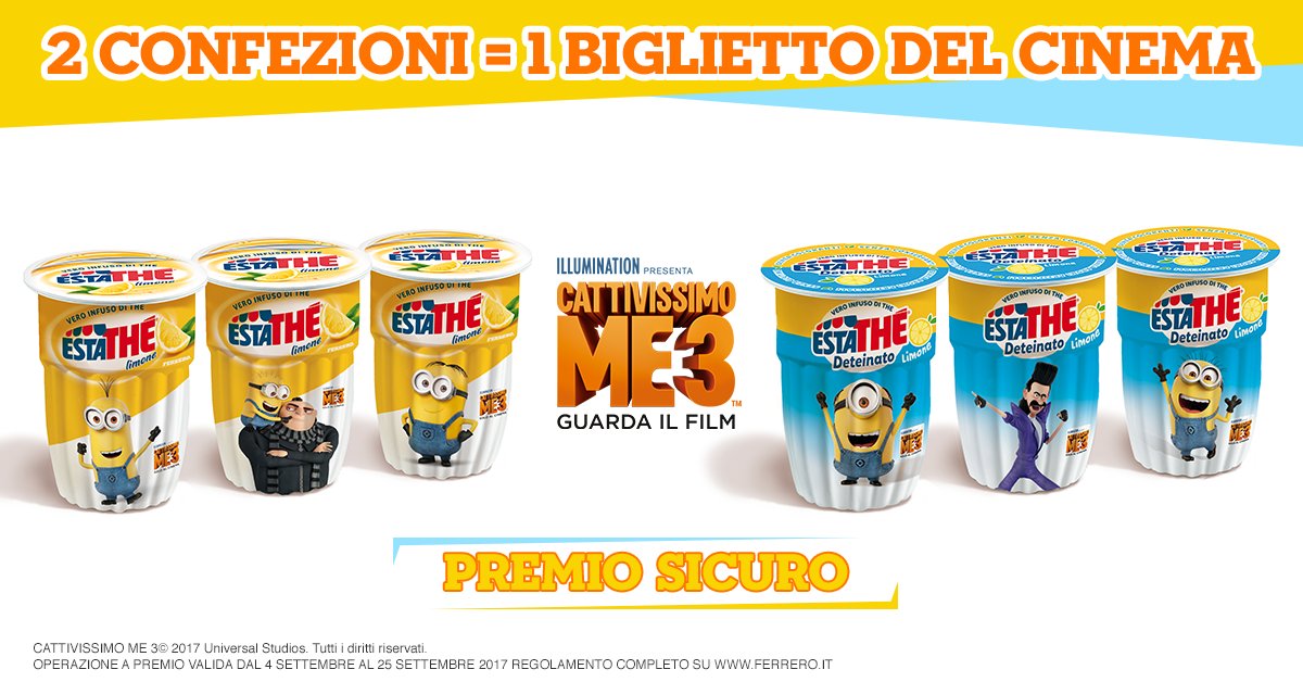 Siete pronti a invadere i cinema a colpi di brick? Con 2 confezioni #Estathe hai un biglietto del cinema in omaggio. 🎬 😉