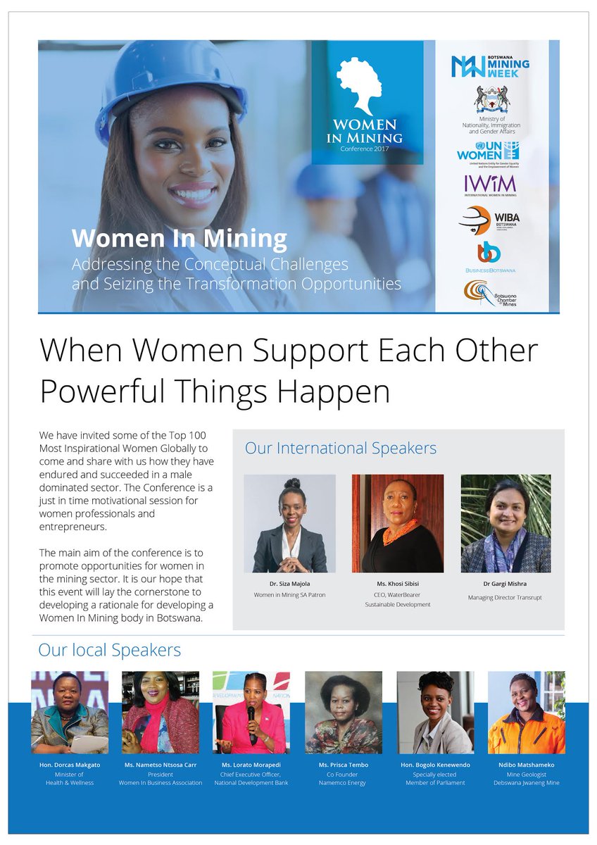 Gargi_Geo's tweet photo. Looking forward to  #womeninmining Conference Botswana, time to share, learn and grow @IntWIMCommunity  @WomenInMiningSA https://t.co/MPcFvmwNWT