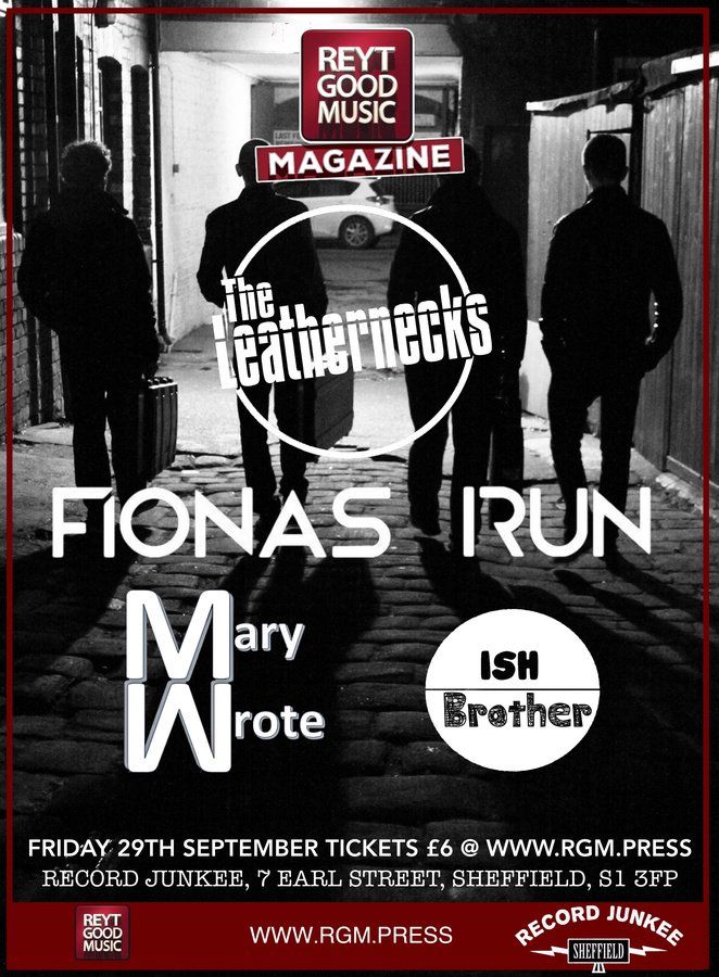 On Sale now! <a href="/RecordJunkee/">Record Junkee</a> 

29th Sept / £6

<a href="/TheLeathernecks/">The Leathernecks</a>  / <a href="/Fionas_run/">FIONAS RUN</a>   / Mary Wrote / <a href="/IshBrother/">Ish-Brother</a> 

rgm.press/product/rgm-li…