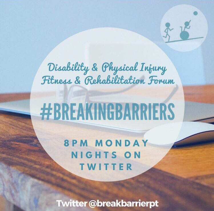 If you missed our #disability /injury fitness &amp; sport chat last night scroll through our tweets &amp; stay tuned for next one! #breakingbarriers