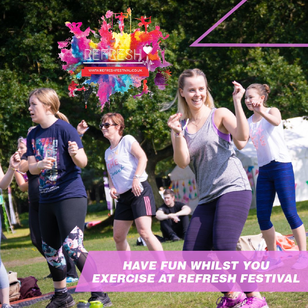 Exercise is fun at <a href="/Refresh_Fest/">RefreshFestivalUK</a> #smilemore #laughatyourself #refresh #refreshfestival #refreshfestivaluk