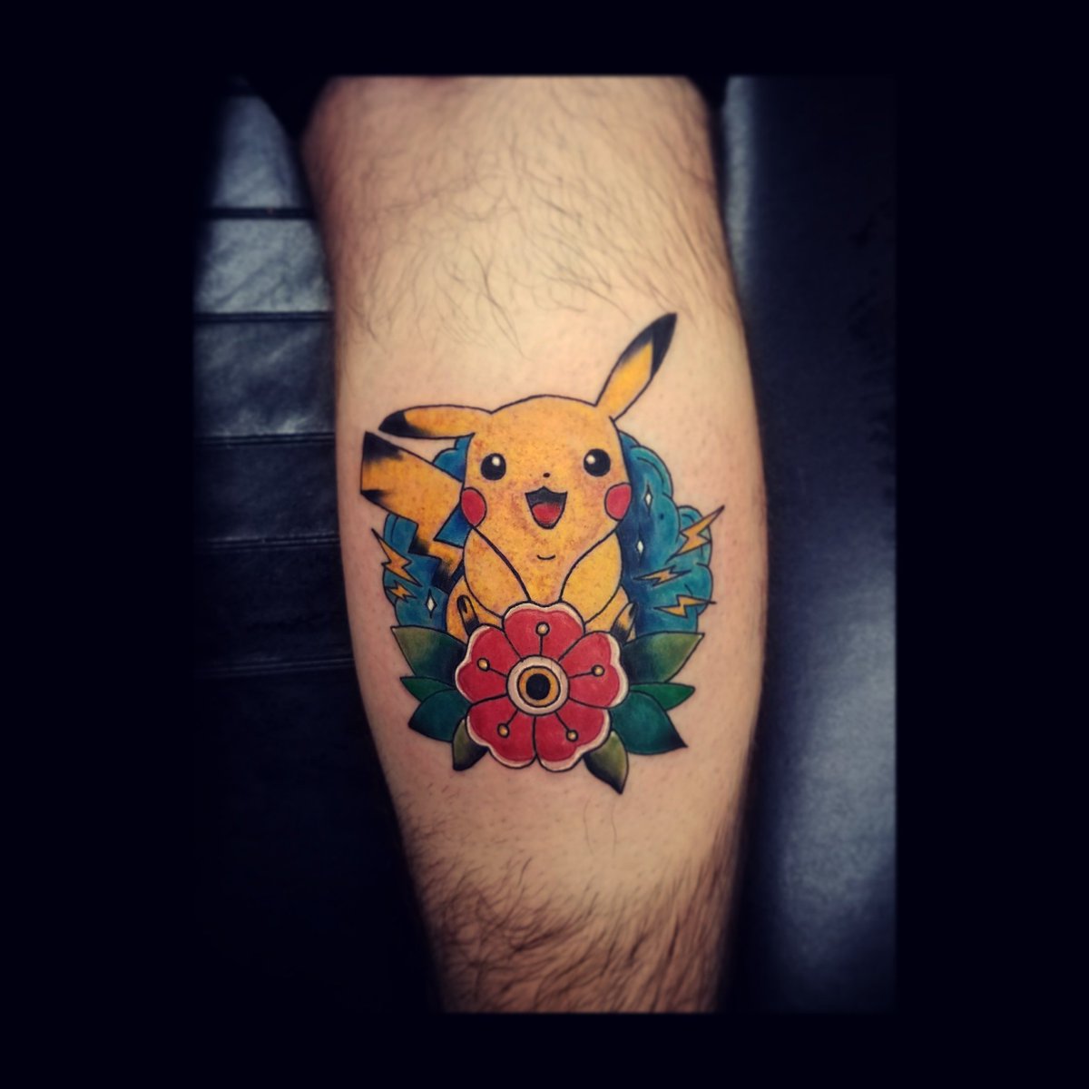 Keystone_Ink's tweet photo. Pikachu i did a few weeks ago. #tattoosbysteve215 #tattoos #tattooart #Pikachu #pikachutattoo #patattoo #neotraditional #keystone_ink https://t.co/3RDAoNMC5C