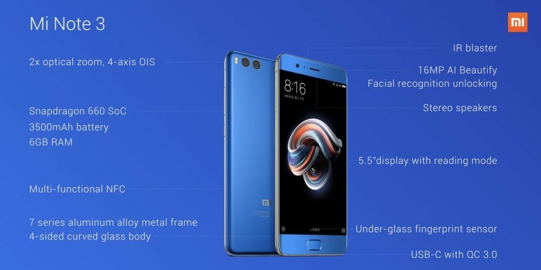 unitybytes's tweet image. #Xiaomi announces Mi Note 3 with dual rear camera setup, 5.5-inch display, and more
#gadgets #technews #unitybytes
bit.ly/2jk3r7y