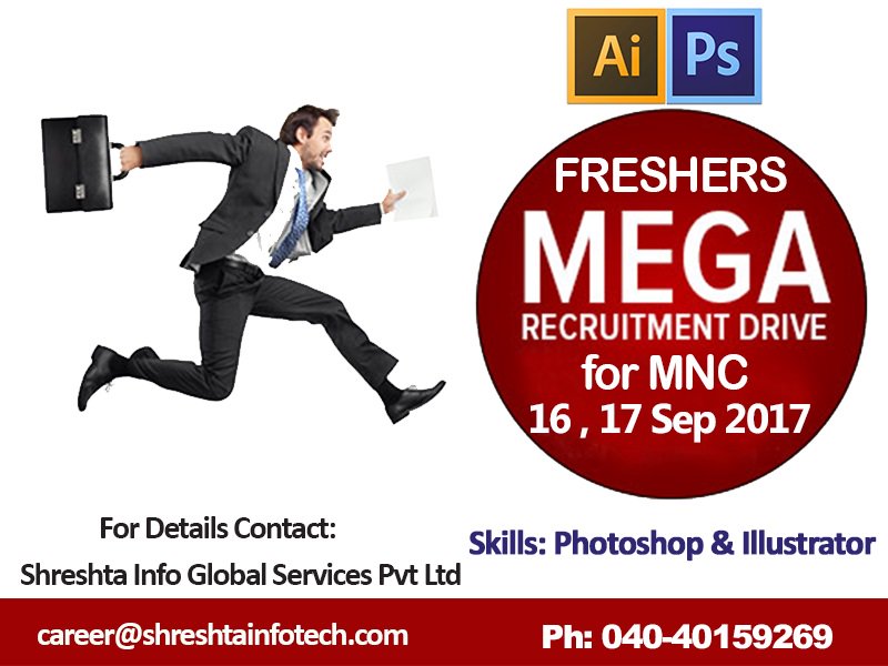 shreshtainfo's tweet photo. Mega Recruitment Drive for MNC on 16th & 17th Sep 2017
Experience: Freshers
Skills:Photoshop & Illustrator
#freshers #ShreshtaInfotech https://t.co/bjRiuCxK1Z