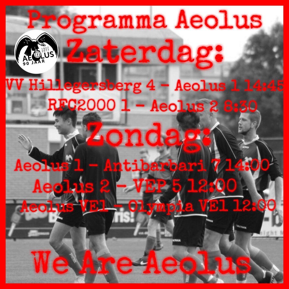Beker weekend bij Aeolus. Zondag speelt alles thuis. #WeAreAeolus #WijZijnDeMannen #SportparkOosterflank #KNVB #Voetbalrotterdam #Beker
