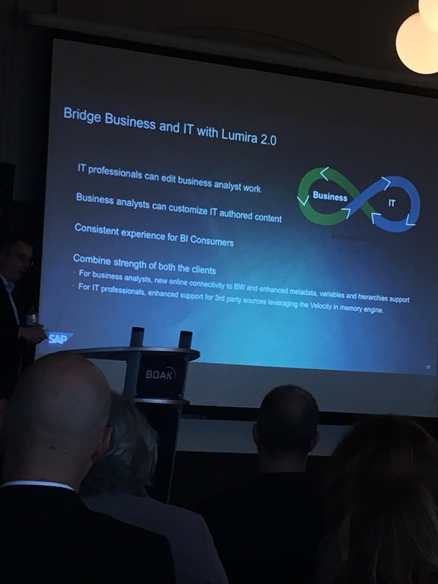 rbranger's tweet image. Bridge Business and IT with Lumira 2.0 - makes sense. Test it yourself in the #itxboak hands-on session B3/B4