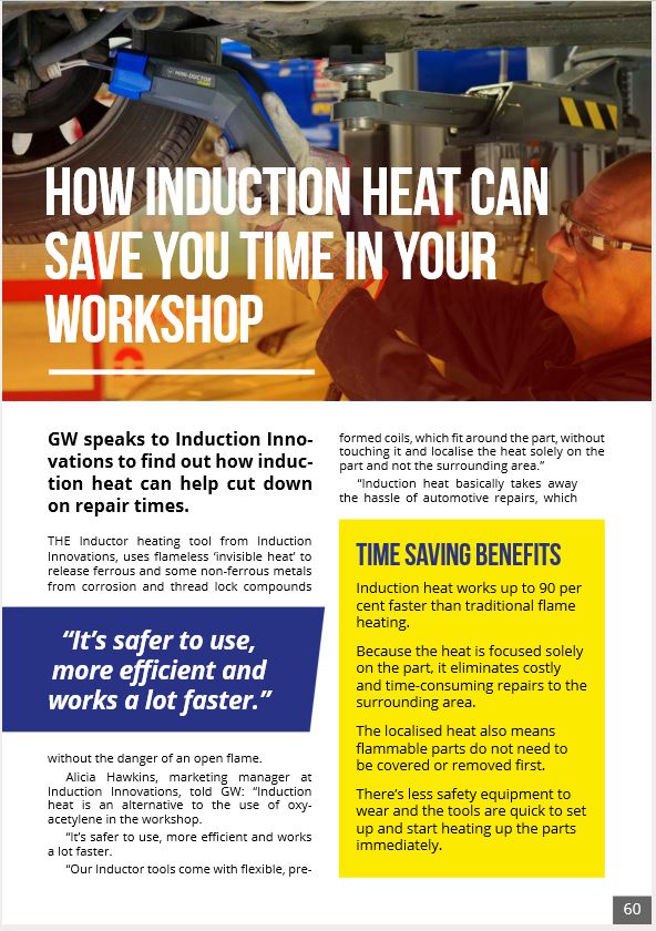 theinductoruk's tweet photo. How #inductionheat saves time in the #automotive #workshop - as featured in @garagewireuk p. 60-61 https://t.co/7RfCkjcjP7 https://t.co/7ljBI3Pxpe