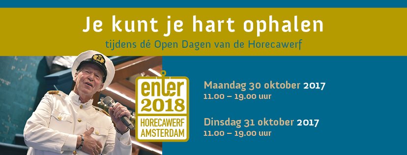 De gezamenlijke partners van de Horecawerf laten uw hart sneller kloppen bij uw bezoek aan Enter 2018, dé Open Dagen van de Horecawerf.