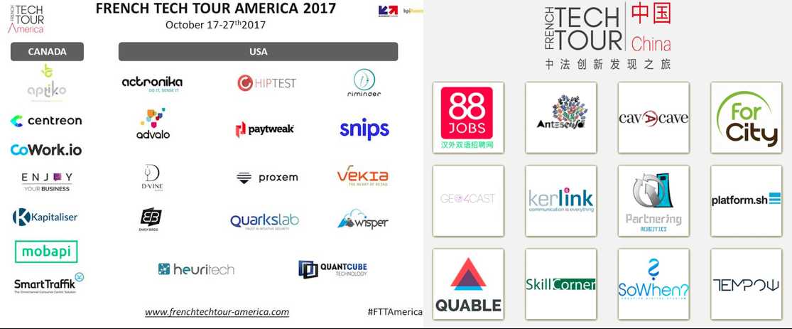 ActuIAFr's tweet image. 33 #startup feront partie du French Tech Tour America et China 2017 @Bpifrance @businessfrance #IA #AI bit.ly/2f1W3wl