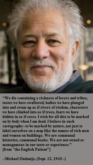 Happy birthday. Michael Ondaatje! 