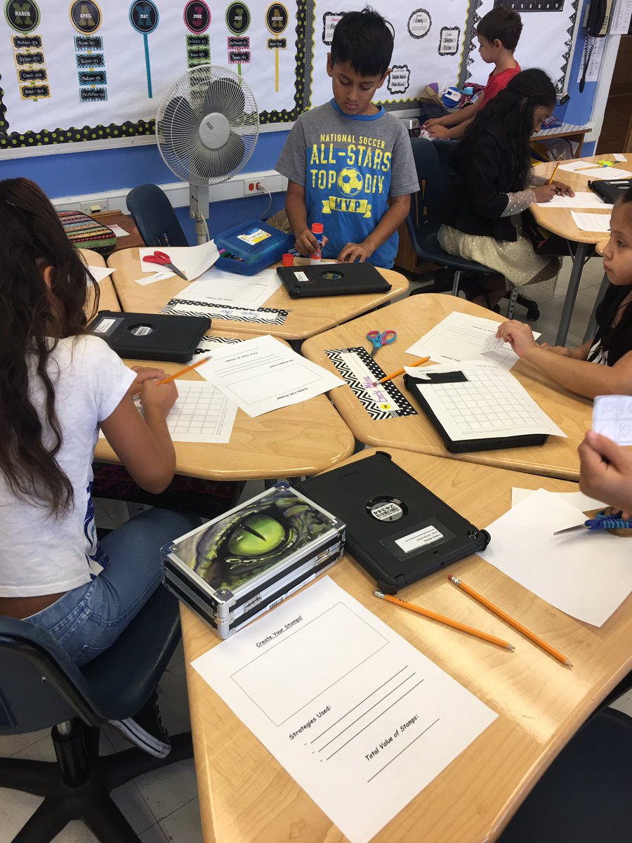 Creating our own equal groups of stamps while continuing to investigate multiplication! <a href="/dmcentee90/">Dawn McEntee</a> #jacksonavenue #MineolaProud