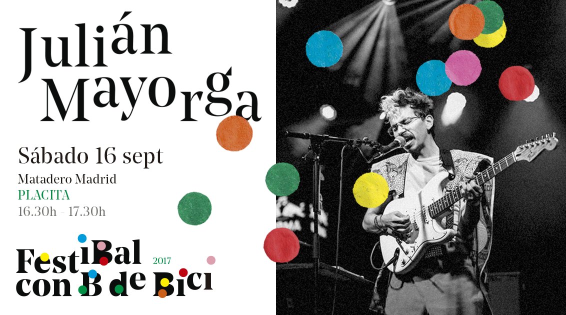FestiBalconB's tweet photo. Julián Mayorga y su show de groovy tropical en #FestiBal #conBdeBici @mataderomadrid @viernes_cs https://t.co/Z17JFFRvVV