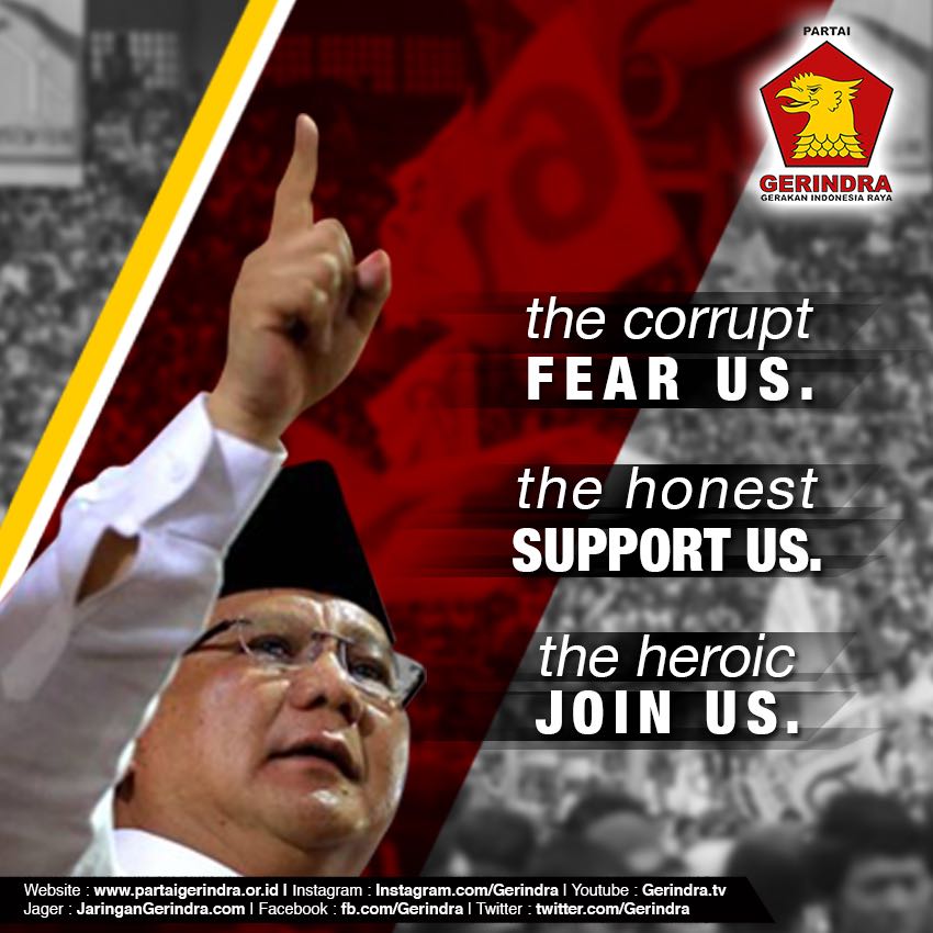 Gerindra's tweet photo. 18c. Tapi aku akan berperang jika kalian menjadi pengkhianat dan menjadi perampok bangsa ini" - @prabowo - https://t.co/dxes4DJGKH