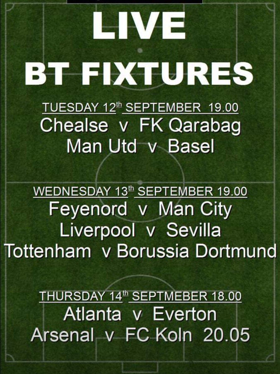 theoldmillstone's tweet photo. Cracking week of champions league football...starting with the mighty reds tonight at 7.45 https://t.co/sKwFaKvPKw