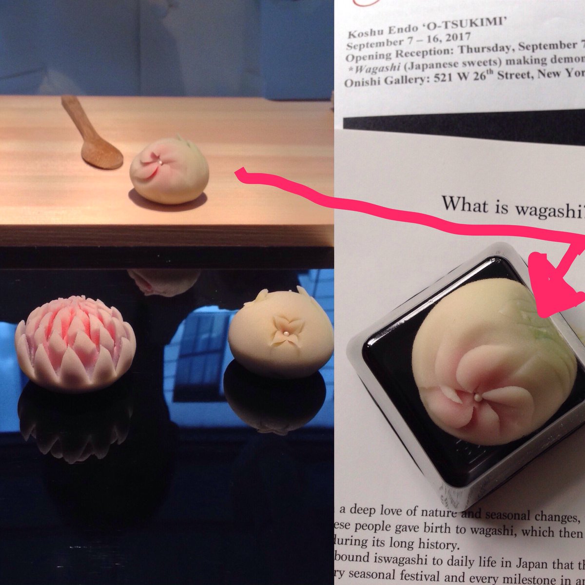 adaleehalofsky's tweet photo. My lovely wagashi got squash-y in my purse. 
.
.
.
.
#OnishiGallery #nyc #Ganyuudou #Japan #wagashi #delicate #CarryingTooMuchStuff https://t.co/Ou1n1vDaWo