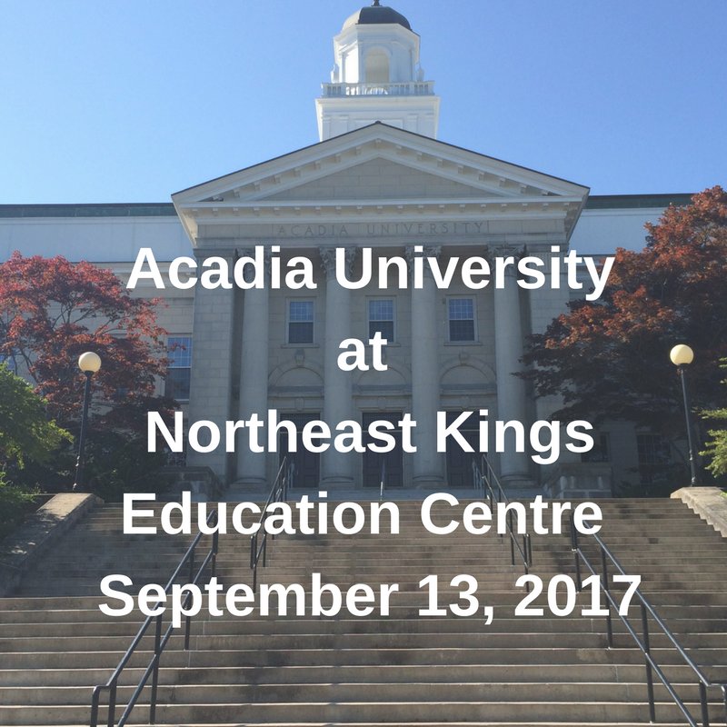 NewToAcadiaU's tweet photo. #AcadiaU will be visiting Northeast Kings Education Centre #NKEC tomorrow! https://t.co/Y2yvwyZZOJ