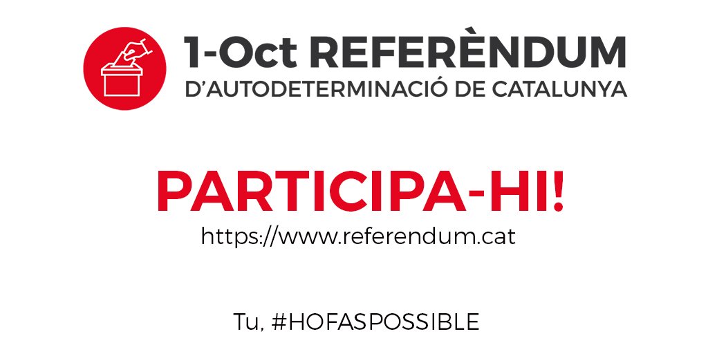 HoFasPossible's tweet image. Encara ets a temps d&apos;inscriure&apos;t en el procés de selecció de col·laboradors pel referèndum. goo.gl/KSs3yW #HoFasPossible