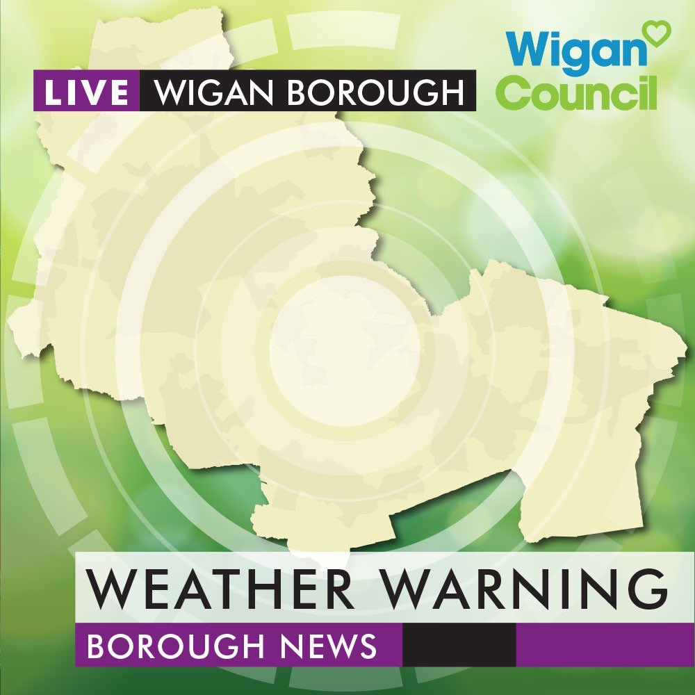 WiganCouncil's tweet image. Be prepared for winds of up to 55mph as @themetoffice issue an amber warning for the borough from 12am to 6am tomorrow due to #StormAileen