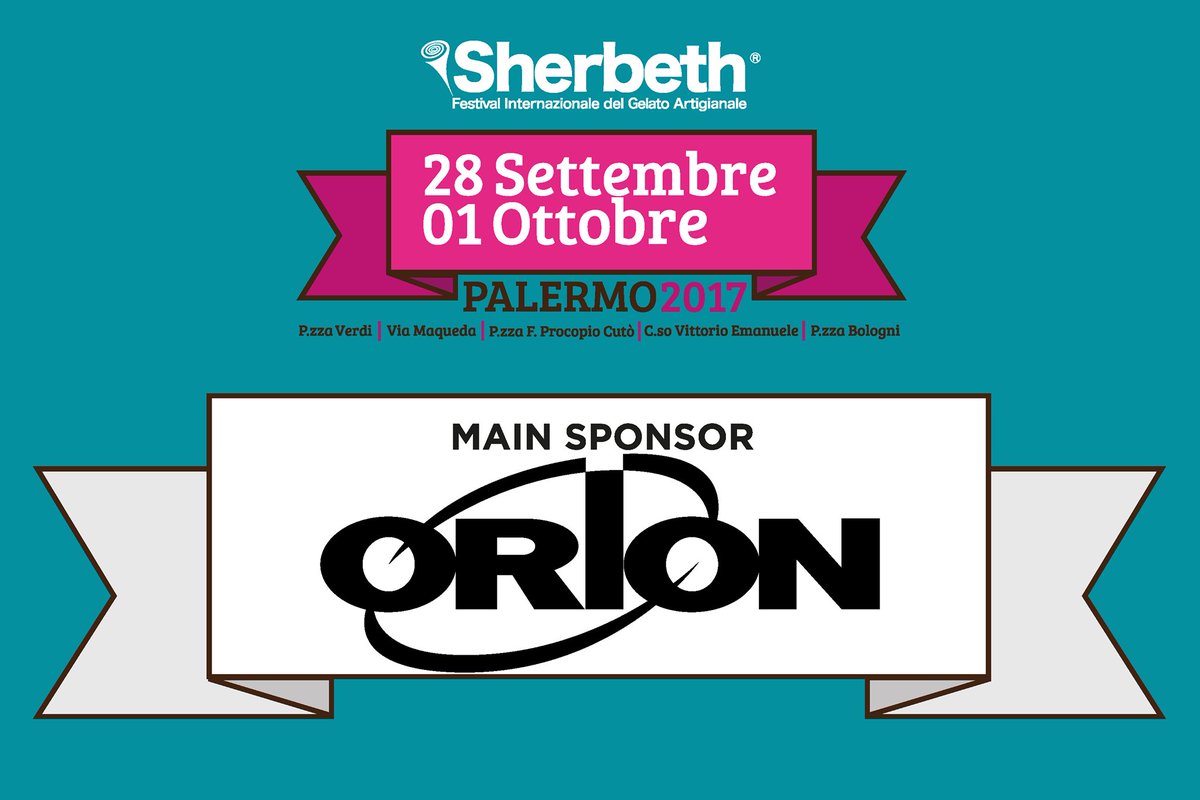 clabo_spa's tweet photo. #Orion main sponsor di @Sherbeth_Fest.
Vi aspettiamo dal 28 settembre al 1 ottobre a Palermo!
#gelato #sherbeth2017 https://t.co/78YXDwvj6C