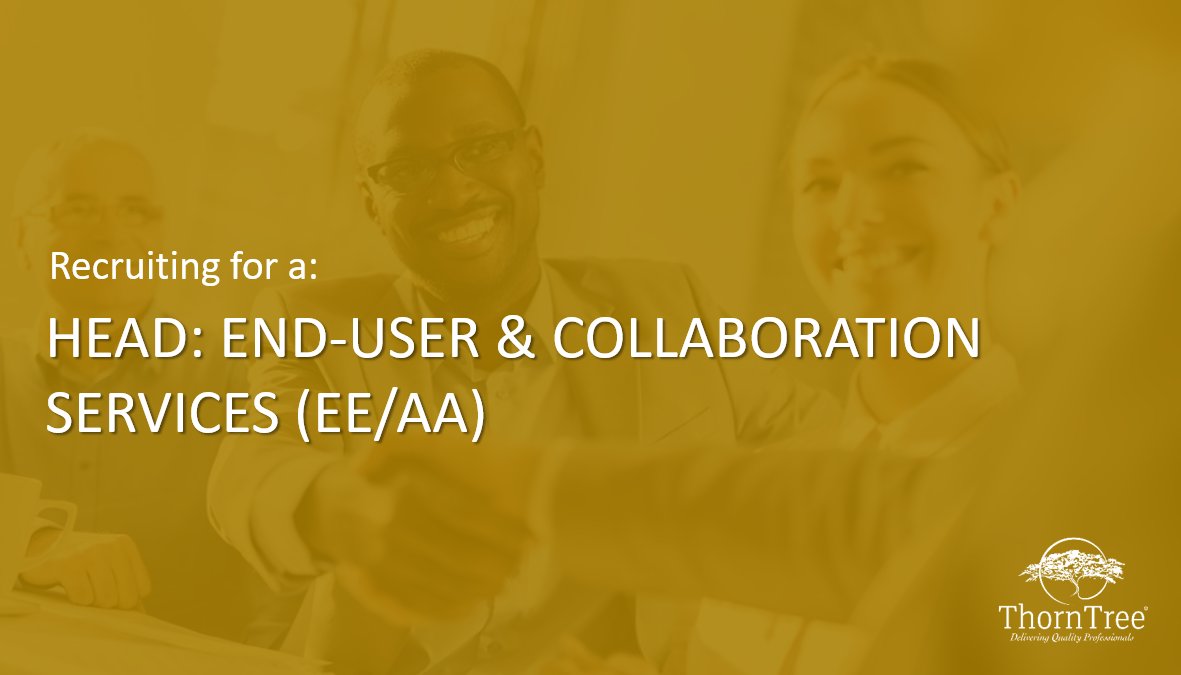 ThornTreeGroup's tweet photo. #VACANCY! CAPE TOWN | SALARY: R 1 100 000.00 excluding bonus (exp. dependent). Please visit: https://t.co/nMlKWlDonT #JobsSeekersSA #Jobs https://t.co/TzpnKTRS3Z
