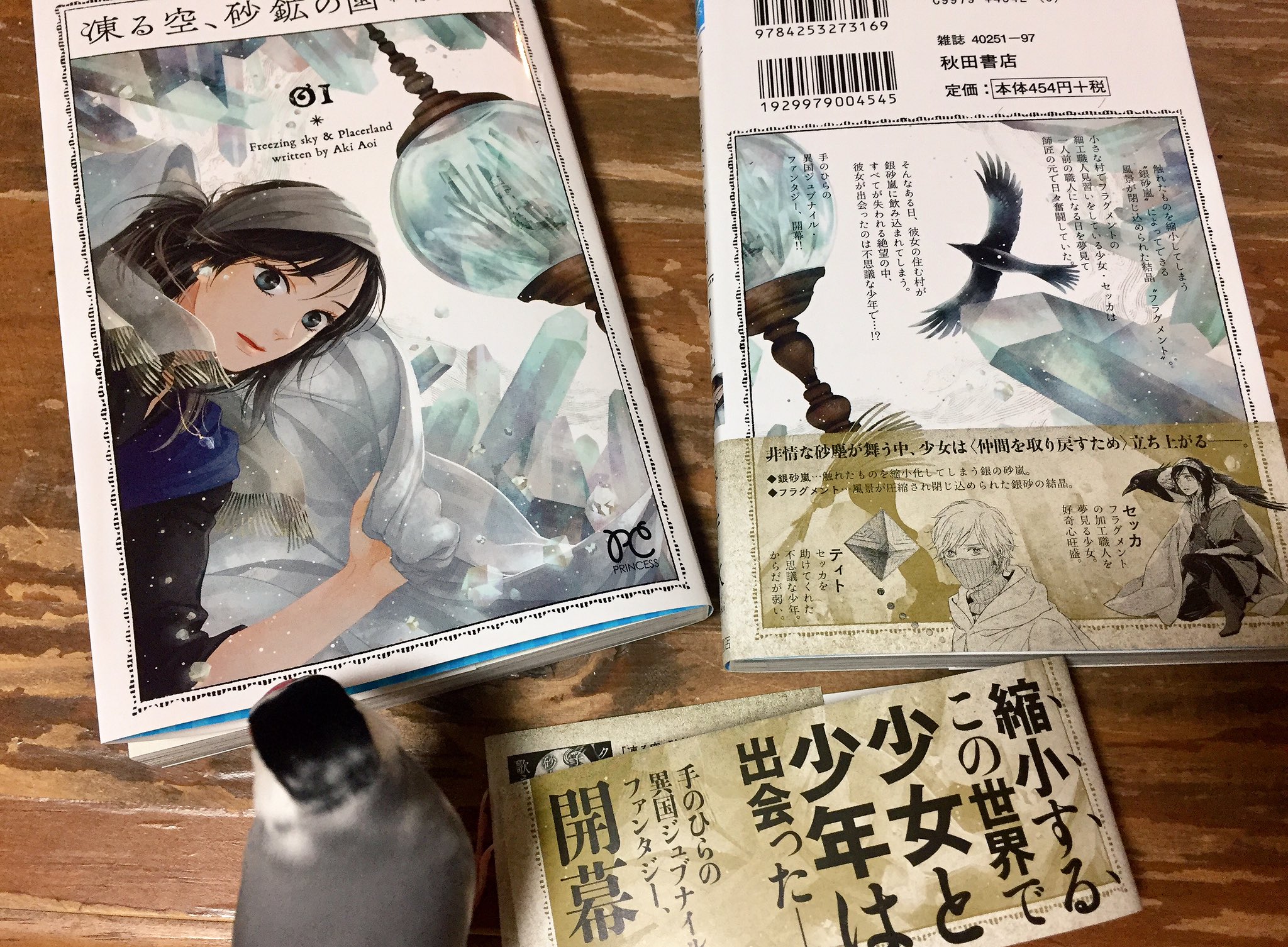 青井秋 そして 凍る空 砂鉱の国も見本が手元に届きました 児童文学風にデザインして頂いて このサイズの単行本も初めてなのですが それも相まって すごくしっくりくる素敵な佇まいの本になりました いよいよ15日発売です どうぞよろしくお願い