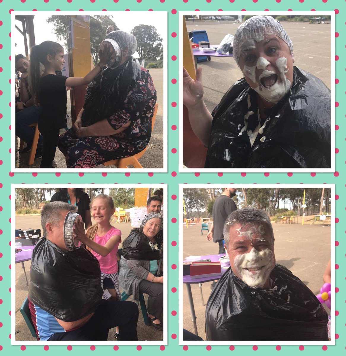 kylie_lyneham's tweet photo. What school leaders won't do for a fundraiser. Pie face!! Why not?@new71k @mserafim1 https://t.co/o9BjrdVDza
