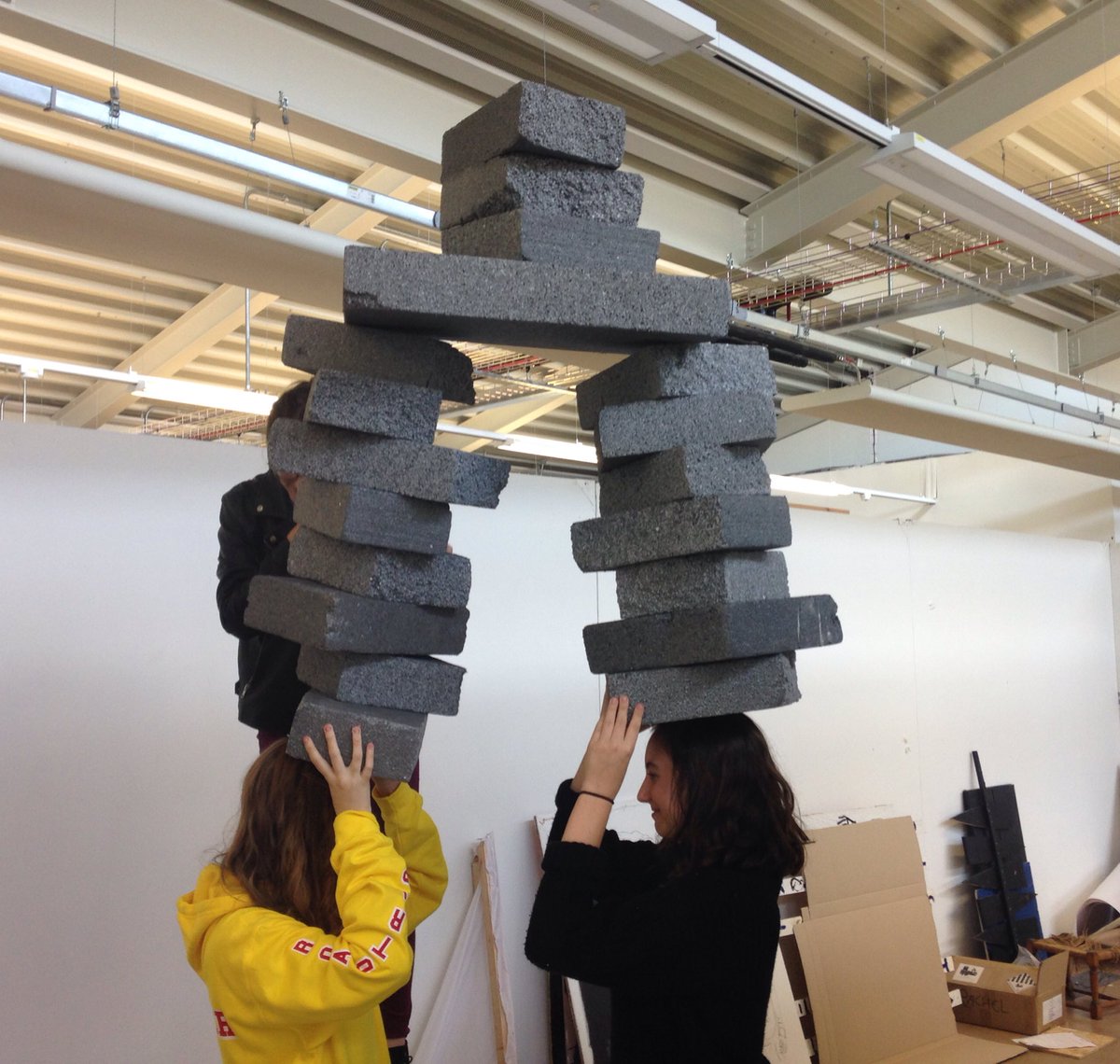 Great morning delivering 'Create Your Future' taster sessions . Here are Greta and Blu from <a href="/YsgolPlasmawr/">Ysgol Gyfun Gymraeg Plasmawr</a> making a sculpture #cinetaster