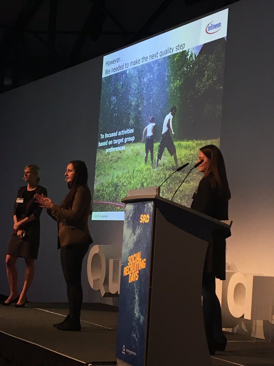 "Jede Zielgruppe braucht eine eigene Behandlung" #SRD17 @InfineonCareer sehr spannend!