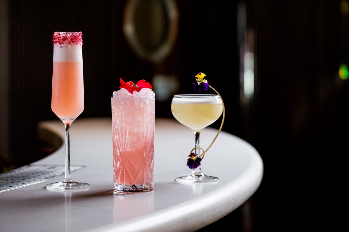 Our LFW cocktails inspired by Emilia Wickstead. Pink, Rose &amp; Violet, each combining a selection of her favourite flavours &amp; colour tones 🌸