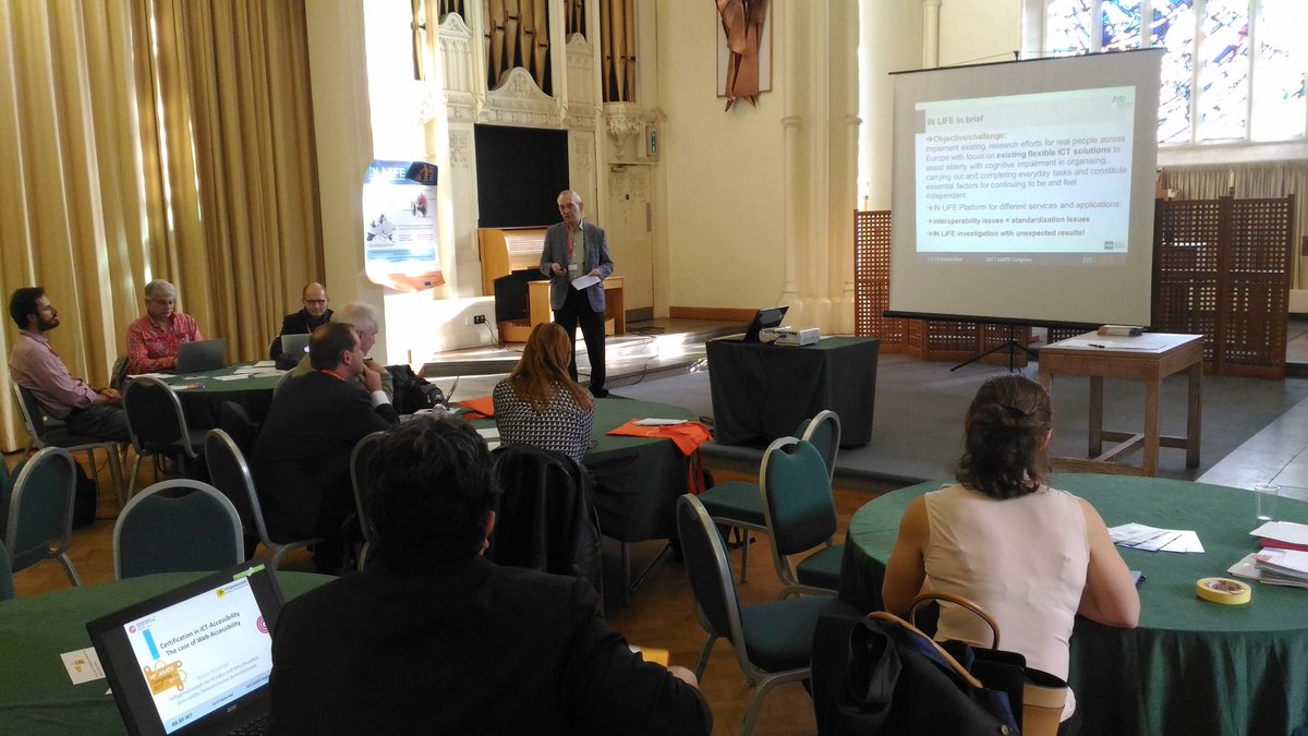 InLife2020's tweet image. Workshop on #standards in #eAccessibility  and #einclusion  kicked off at #AAATE2017. Event organised by @AAATE_net and @InLife2020 consort.