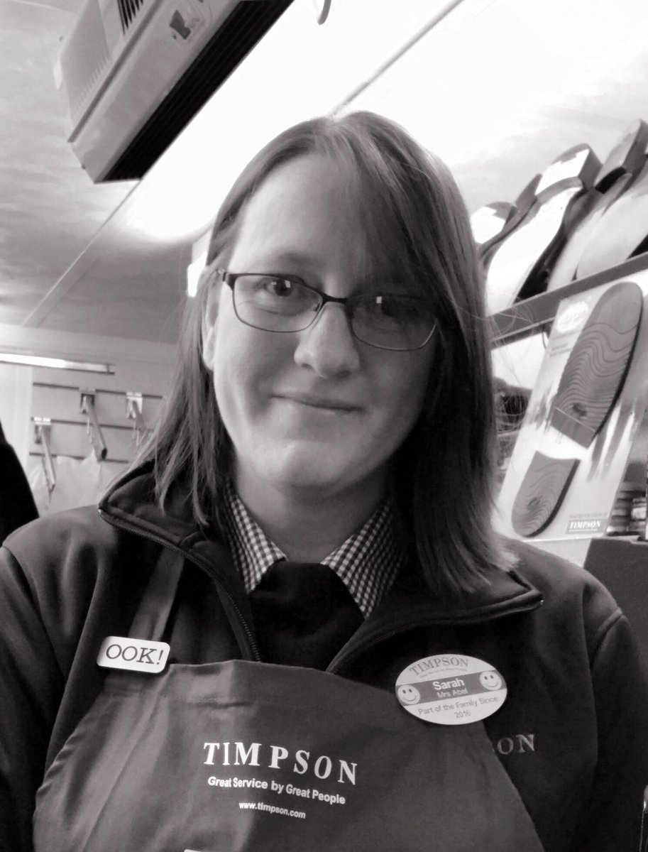 TimpsonManager's tweet image. Sending out a huge congratulations to my wife Sarah on completing 1 years service at Timpson, today xxx