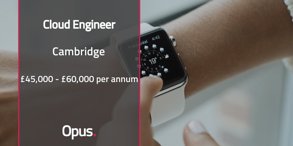 OpusRSNews's tweet photo. Do you want to join a fast growing #Cloud #Platform team at an exciting time of high growth? https://t.co/EVasGsKRgg https://t.co/PKnyOhhUPQ