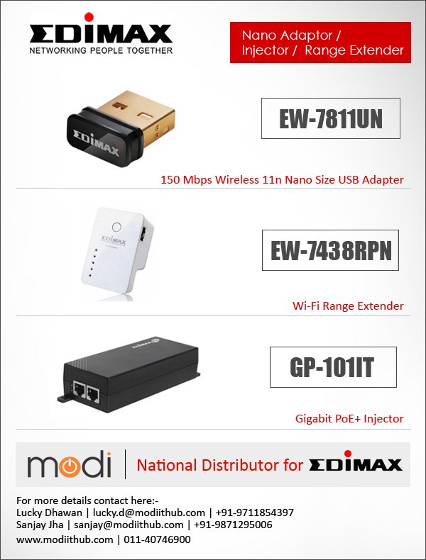 Modiinfosol's tweet photo. #modiithub
#USB wire less #adapter that supports maximum #range and #data #transfer rate up to #150Mbps https://t.co/19mb1Q9zba