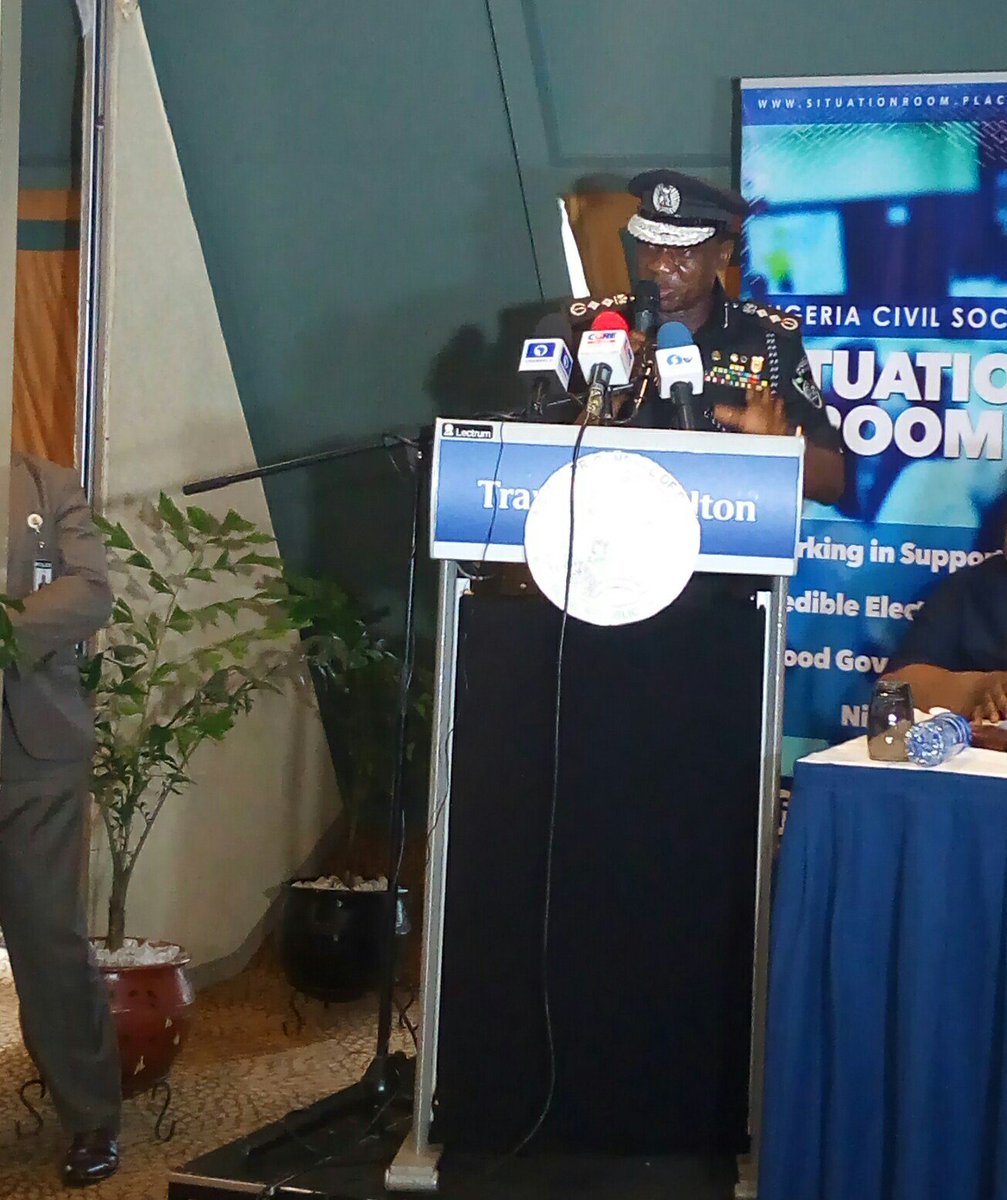 PoliceNG's tweet photo. @igpidris delivering his keynote address at the  Nigeria Civil Society Situation Room Dialogue Session.See details: https://t.co/DUENBuX9Mn https://t.co/PJXeUNlQHW