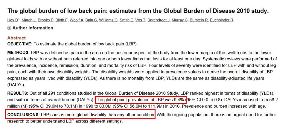 low back pain causes headache