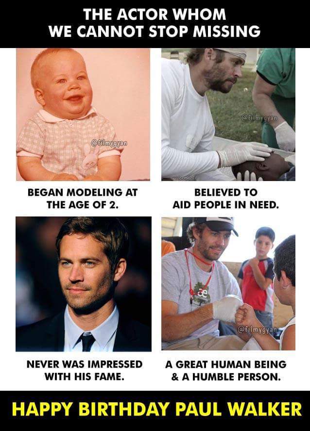 Happy Birthday paul walker 
