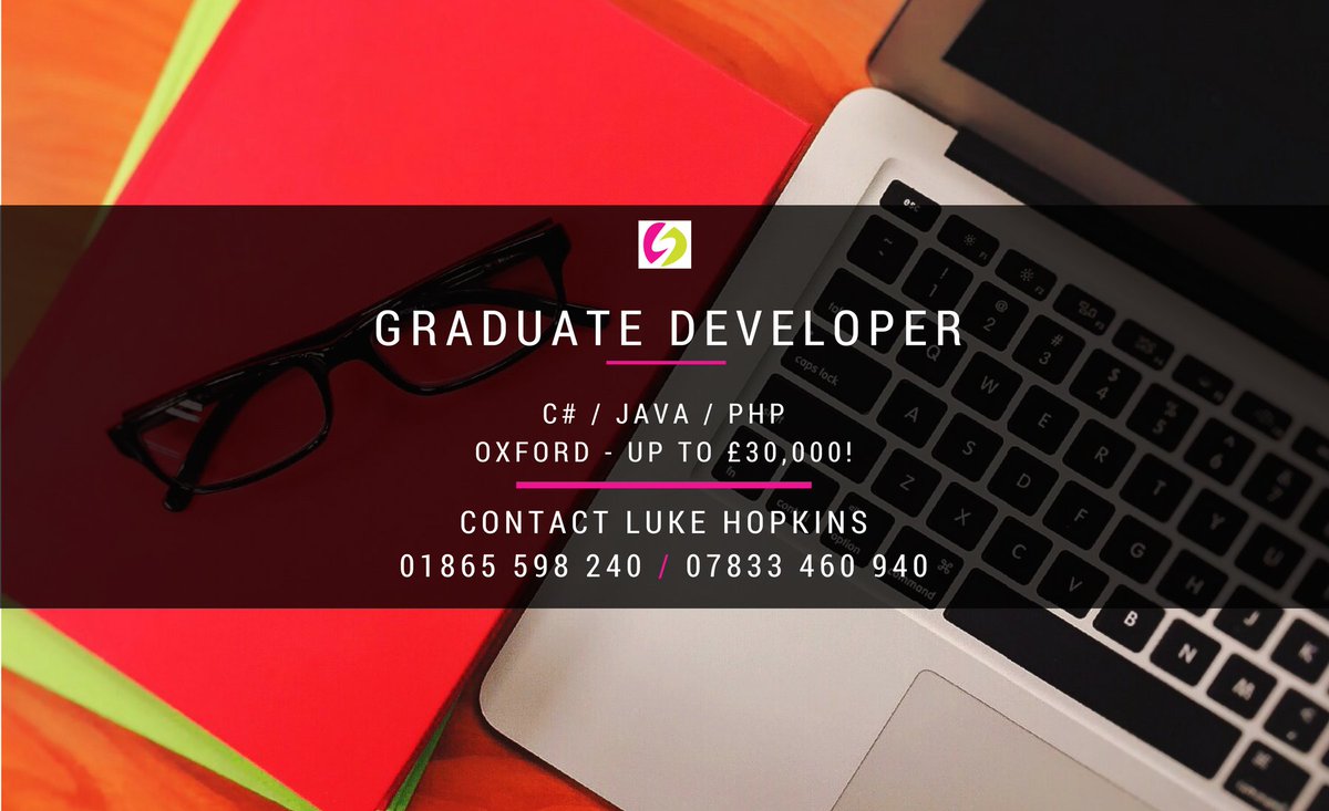 SearchabilityUK's tweet image. #GraduateDeveloper required in #Oxford - up to £30K! Call @SearchableLuke now on 01865 598 240! - ow.ly/PnqL30f3Mcj
