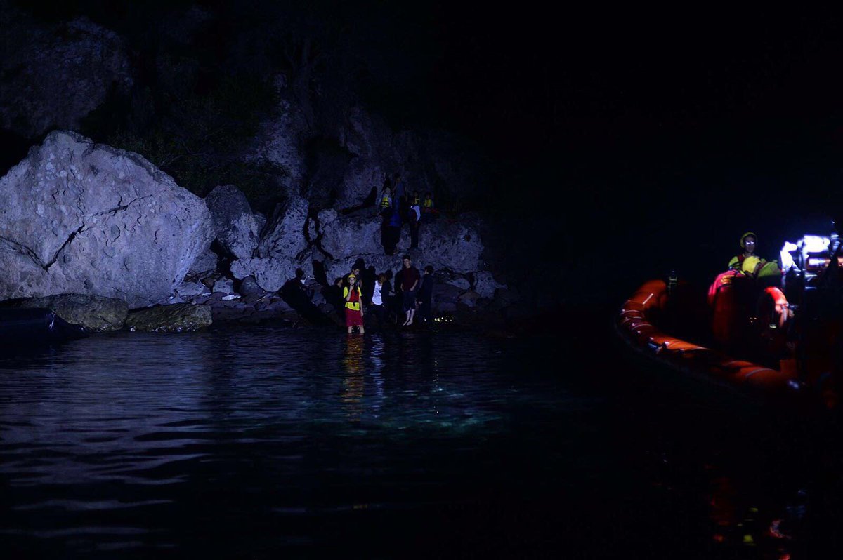 8 boats have landed on Lesvos in the last 3 days. About 420 people. One dingy alone carried 84 people, around half of them children.