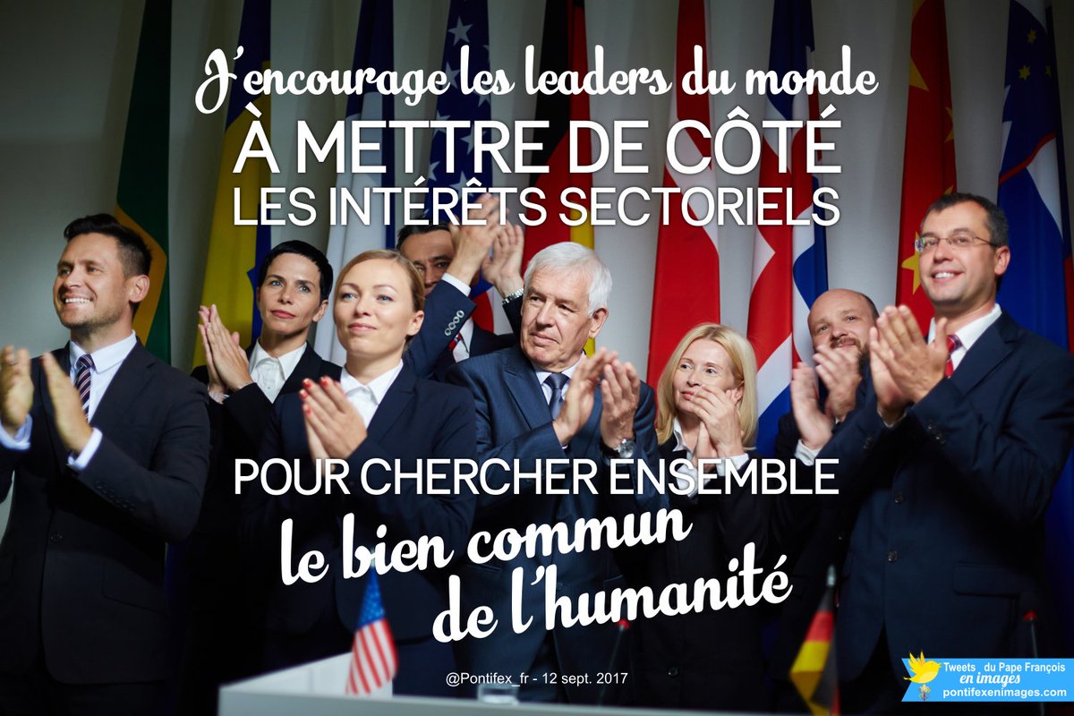 PontifexImages's tweet photo. @Pontifex_fr J’encourage les leaders du monde à mettre de côté les intérêts sectoriels pour chercher ensemble le bien commun de l’humanité @Pontifex_fr https://t.co/c2dG0BhoFn