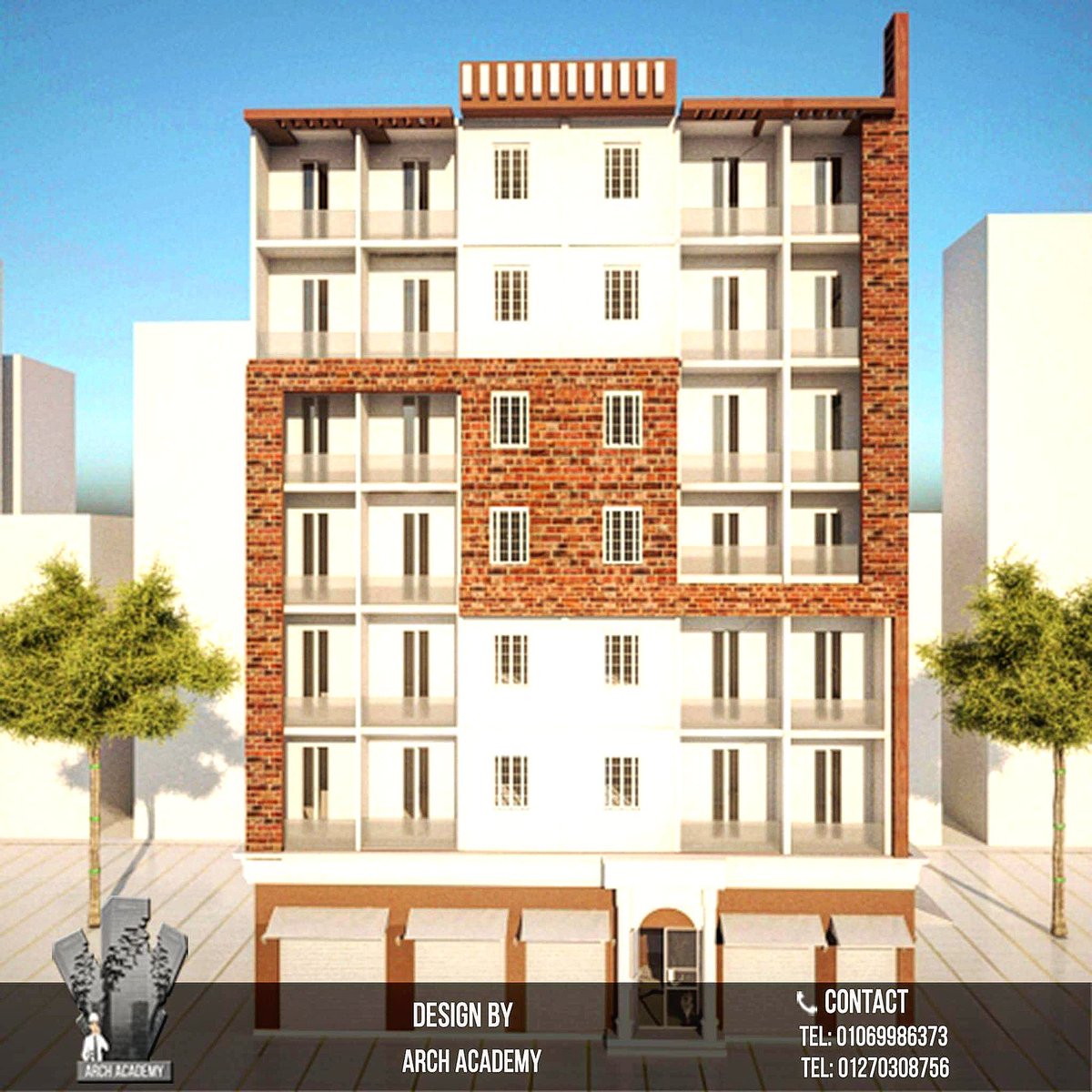 Residential tower 🏠Designed by Arch Academy
📞Contact us for any order 
01069986373,01270308756,01060122439
#3dsmax#vray#ps
#arch_academy