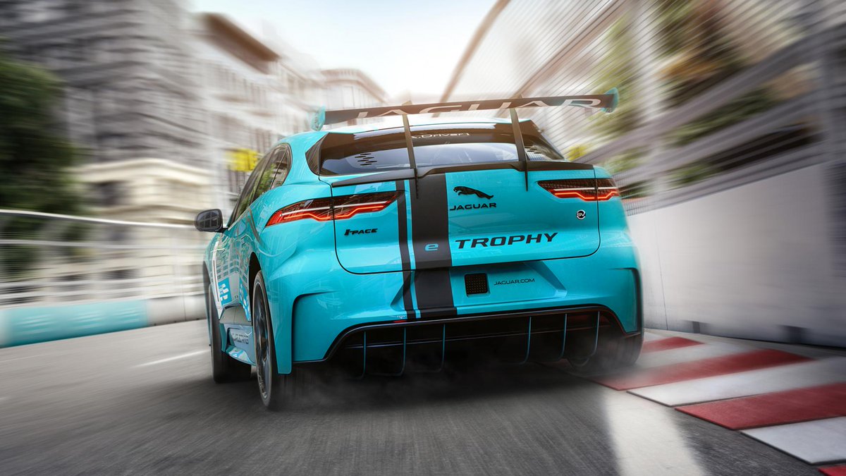 BBC_TopGear's tweet photo. Jaguar has invented electric SUV racing, and you thought TG TV made odd racing series. The I-Pace eTrophy is coming https://t.co/WlK5HlKEbf https://t.co/NZaWmkvDTf