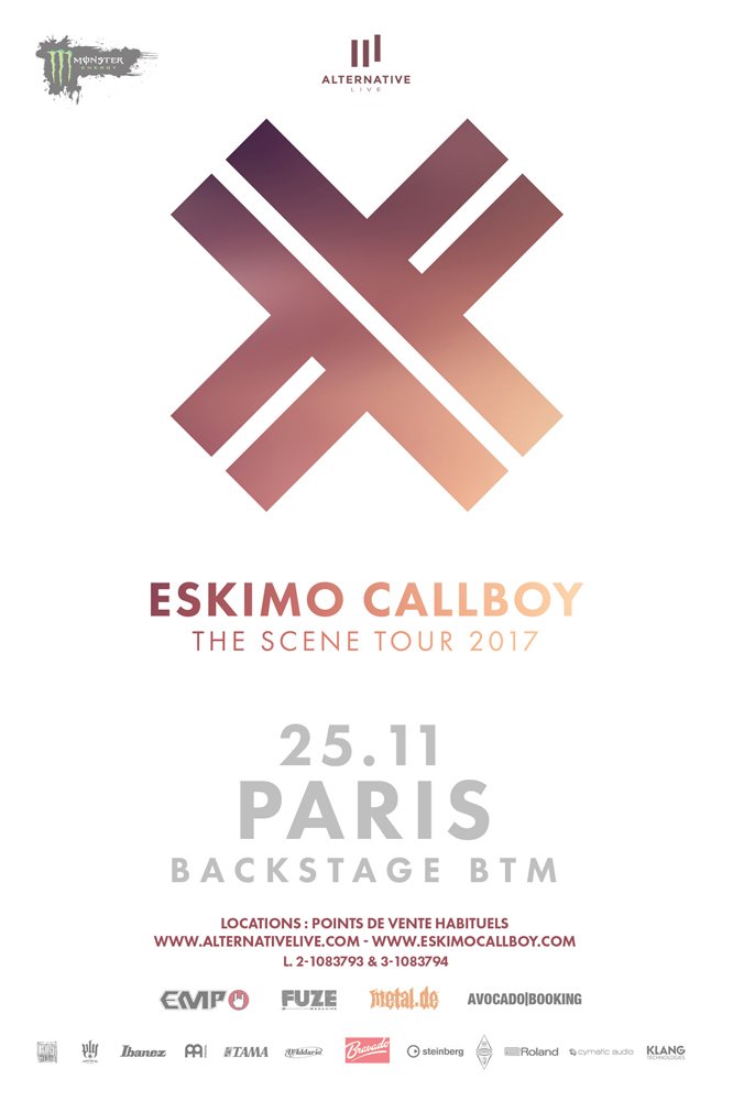 ALiveofficiel's tweet photo. #ANNONCE Les allemands de @EskimoCallboy en concert à Paris le 25/11 ! 
> 🎟 : https://t.co/1lGnopmw62 #metalcore https://t.co/PiPXZyy77A