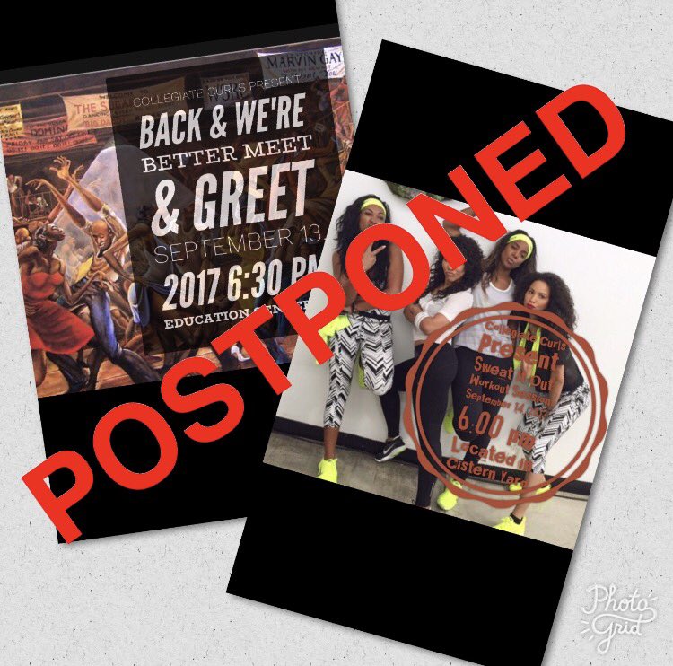 These two events will be cancelled in order for students to readjust when campus reopens. Friday Style Party still on!!!