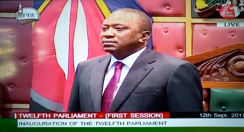KBCChannel1's tweet photo. President Kenyatta now in parliament ready to inaugurate the #12thParliament https://t.co/Y3IGBMSNTL