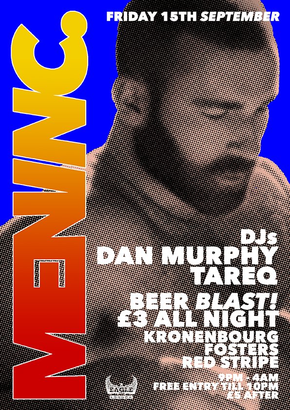 Beer Blast at the Eagle london this friday with London leathermen social. Music by Dan Murphy and Tareq!