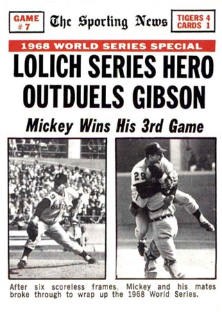 9/12/40   Happy 77th Birthday to the 1968 World Series MVP, Mickey Lolich! 